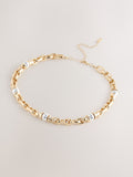 Gold and silver tone chunky chain necklace, UK version