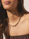 Gold and silver tone chunky chain necklace, UK version