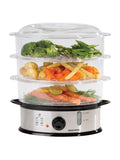 Daewoo 3-layer food steamer 9L 1200W, imported from the UK