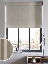 Next Grey Stitch Stripe Made to Measure Roman Blind- Buy online at McGrocer