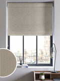 Grey Stitch Stripe Roman blind made to measure, imported from the UK
