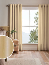 Next Next Yellow Stitch Stripe Made to Measure Curtains- Buy online at McGrocer
