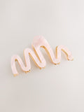 Pink wave claw clip resin hair accessory - British product