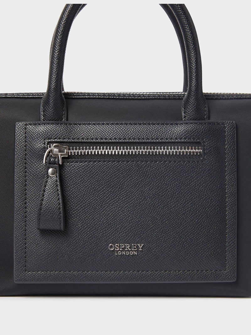 Osprey London black Mini Linear tote bag, imported from the UK