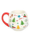 Something Different white nostalgic Christmas print mug and socks set (British brand)