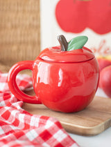 Next Something Different Red Apple Shaped Lidded Ceramic Mug 550ml- Buy online at McGrocer
