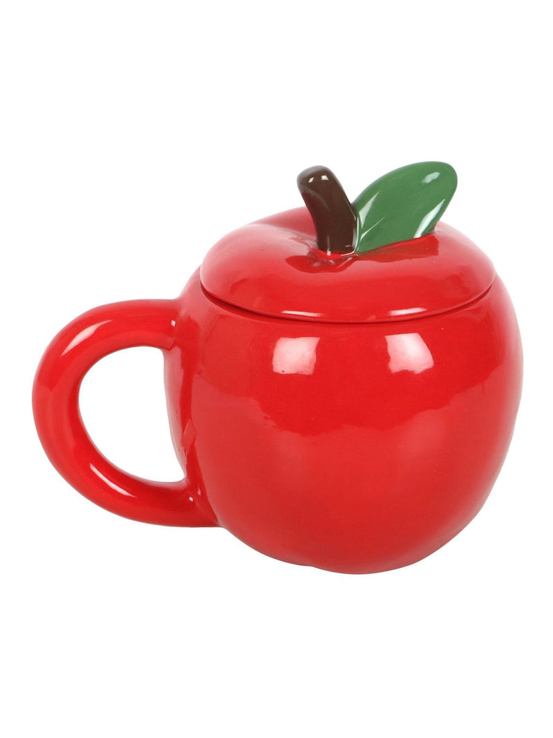 Something Different red apple shaped lidded ceramic mug 550ml, imported from the UK
