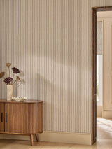 Next Natural Assembled Pin Stripe A4 Wallpaper Sample- Buy online at McGrocer