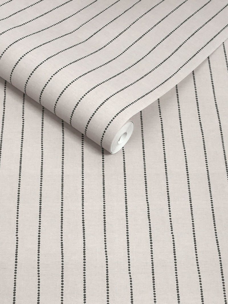 Assembled Pin Stripe Natural wallpaper sample A4 (British brand)