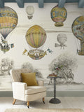 Graham & Brown Cream Balloon Race mural 2.5x4m, imported from the UK