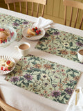 Wylder set of 4 green wallflower botanical placemats, UK version