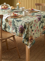 Next Wylder Green Wallflower Botanical Cotton Table Cloth- Buy online at McGrocer