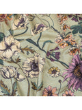 Wylder green wallflower botanical table cloth, imported from the UK