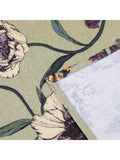 Wylder green wallflower botanical table cloth, imported from the UK