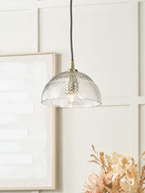 Next Pacific Clear Giselle Diamond Design Handcut Glass Dome Pendant Ceiling Light- Buy online at McGrocer