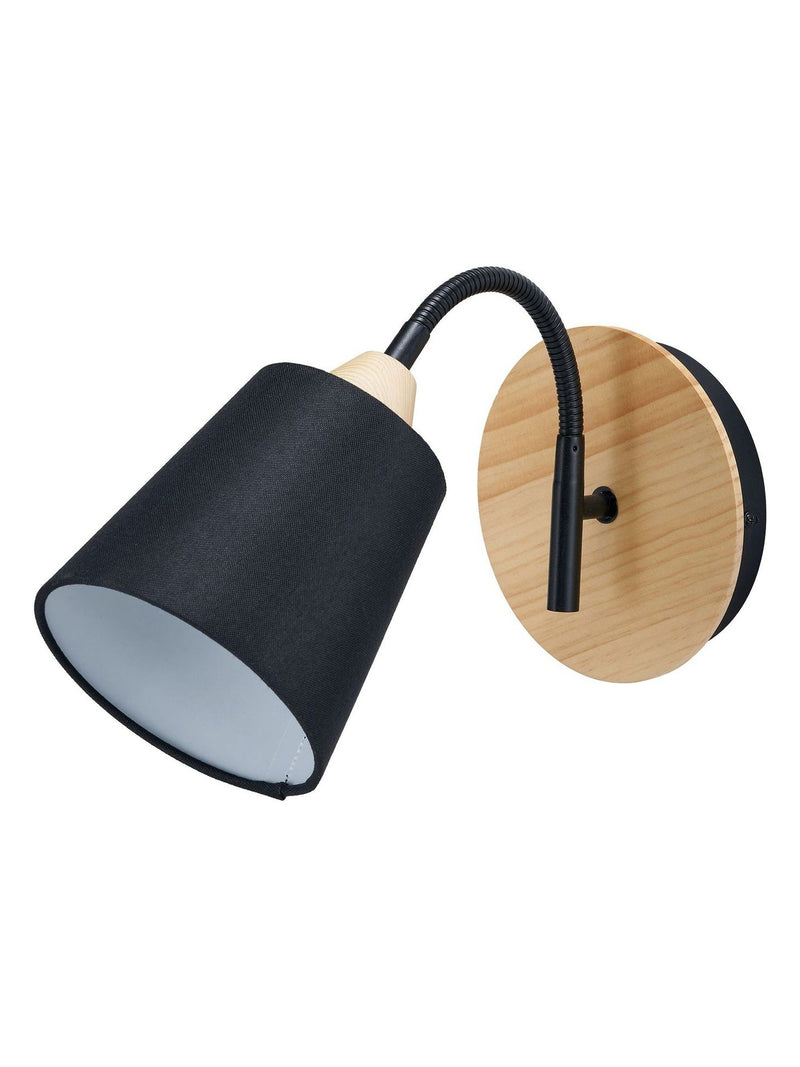 Pacific Juna wall light black fabric shade (British brand)
