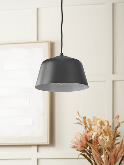 Next Pacific Black Amalie Metal Retro Pendant Ceiling Light- Buy online at McGrocer