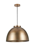 Pacific antique brass domed pendant ceiling light 129cm - British product