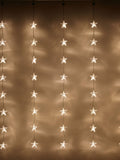 Lights4fun 40 warm white LED star curtain light decoration (British brand)