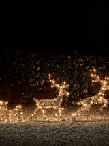 Next Lights4fun 86cm Rattan Light Up Reindeer & Sleigh Christmas Decoration- Buy online at McGrocer