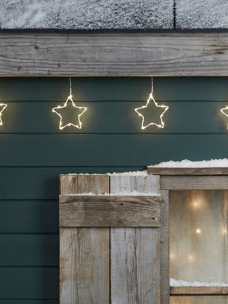 Lights4fun Osby Star outdoor light garland, UK version