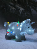 Lights4fun 22cm Christmas light up triceratops figure - British product