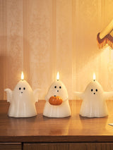 Next Lights4fun TruGlow Ghost LED Trio Candle White, Black and Orange 10cm- Buy online at McGrocer