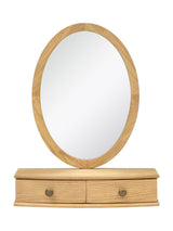Next Cotswold Company White & Silver Winchcombe Oiled Oak Vanity Mirror 66x51x20cm- Buy online at McGrocer
