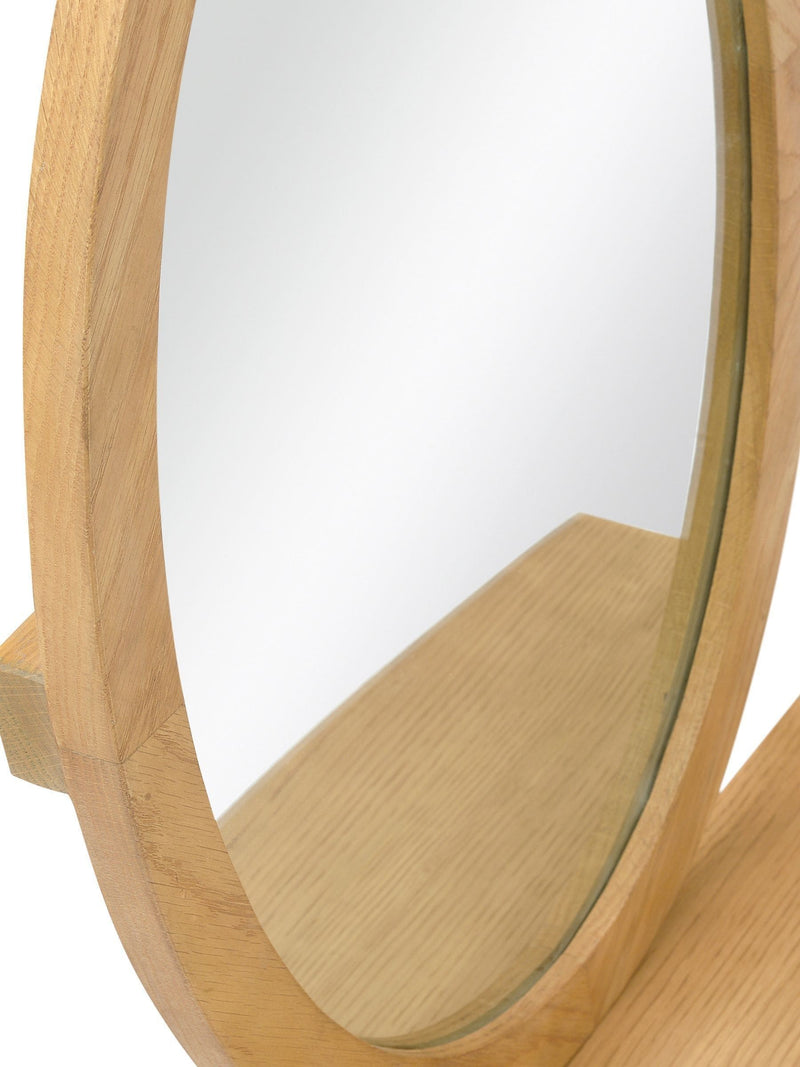 Cotswold Company white and silver oiled oak vanity mirror, UK version