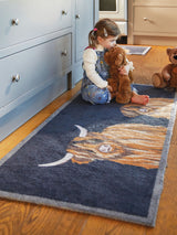 Next Hug Rug Navy Highland 1 Runner Doormat 65x150cm- Buy online at McGrocer