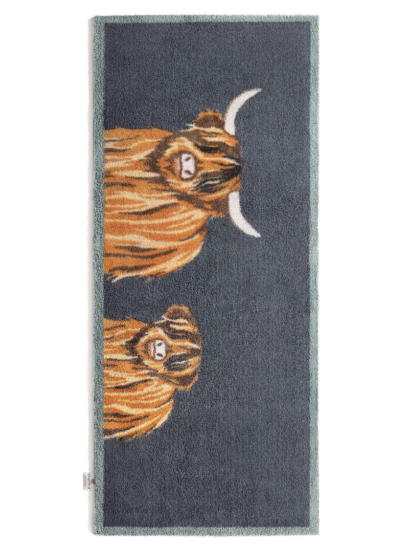 Hug Rug Navy Highland runner 65x150cm - British product