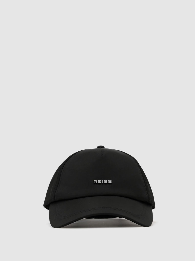 Reiss Black Emery technical baseball cap with adjustable strap (British brand)