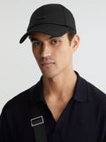 Reiss Black Emery technical baseball cap with adjustable strap (British brand)