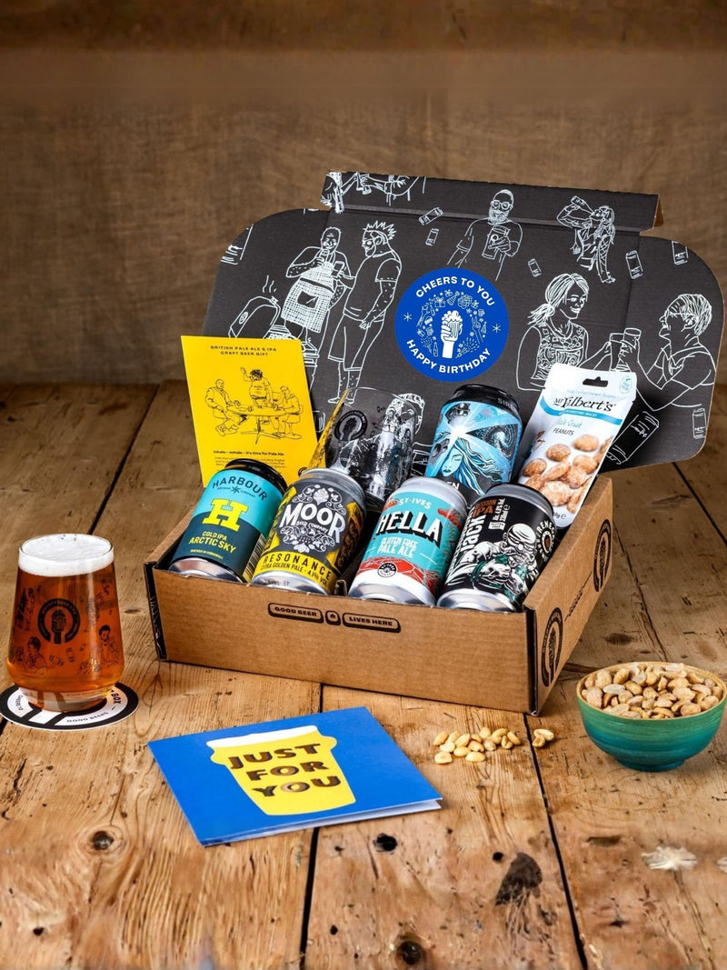 QWERTY Beer Box birthday Pale Ale IPA gift set - British product