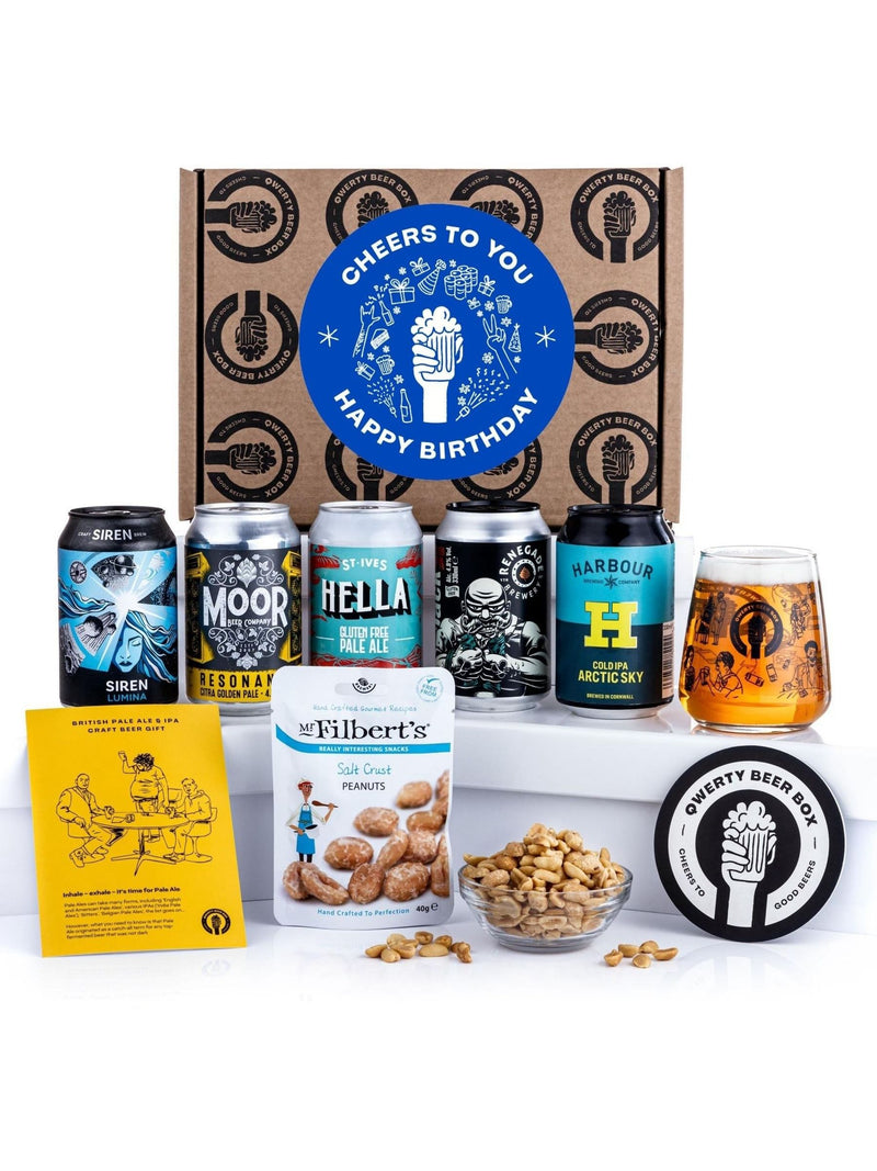 QWERTY Beer Box birthday Pale Ale IPA gift set - British product