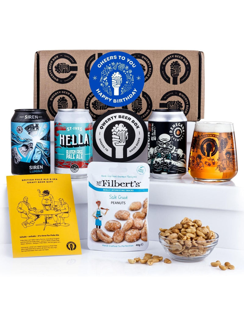 QWERTY Beer Box Happy Birthday pale ale IPA hamper (British brand)