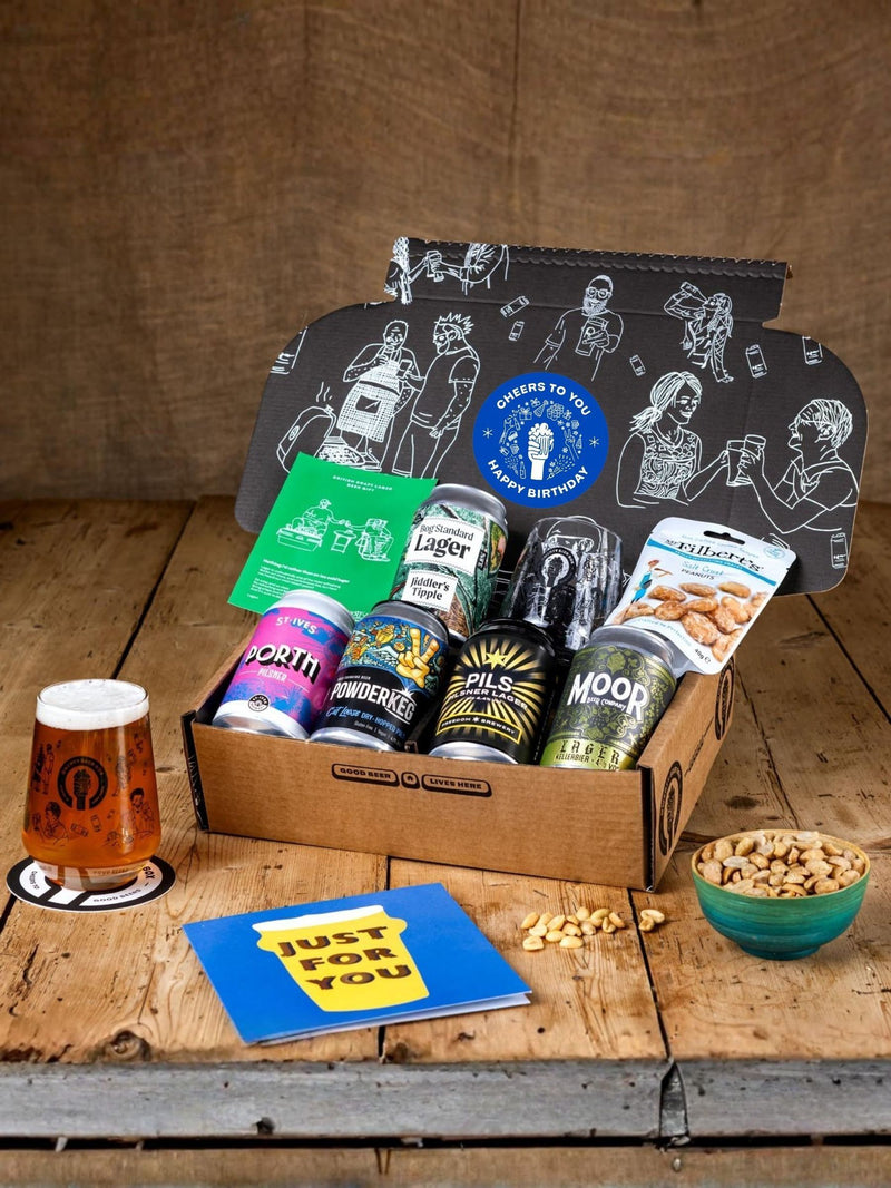 QWERTY Beer Box happy birthday beer hamper 2200g (British brand)