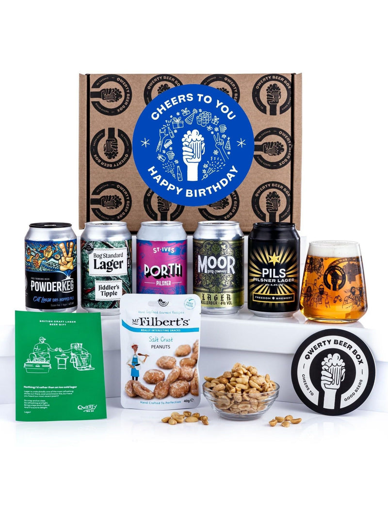 QWERTY Beer Box happy birthday beer hamper 2200g (British brand)