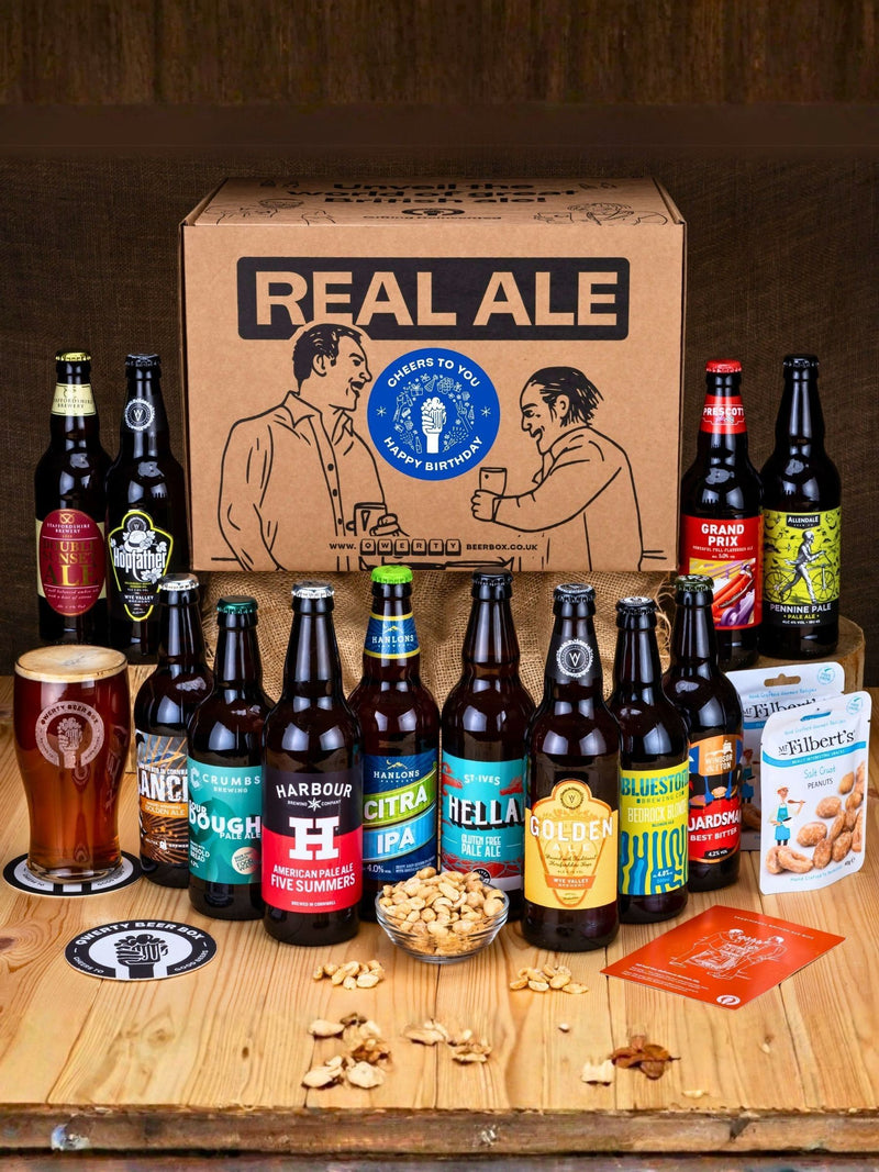 Happy Birthday real ale gift box 12 x 500ml - British product