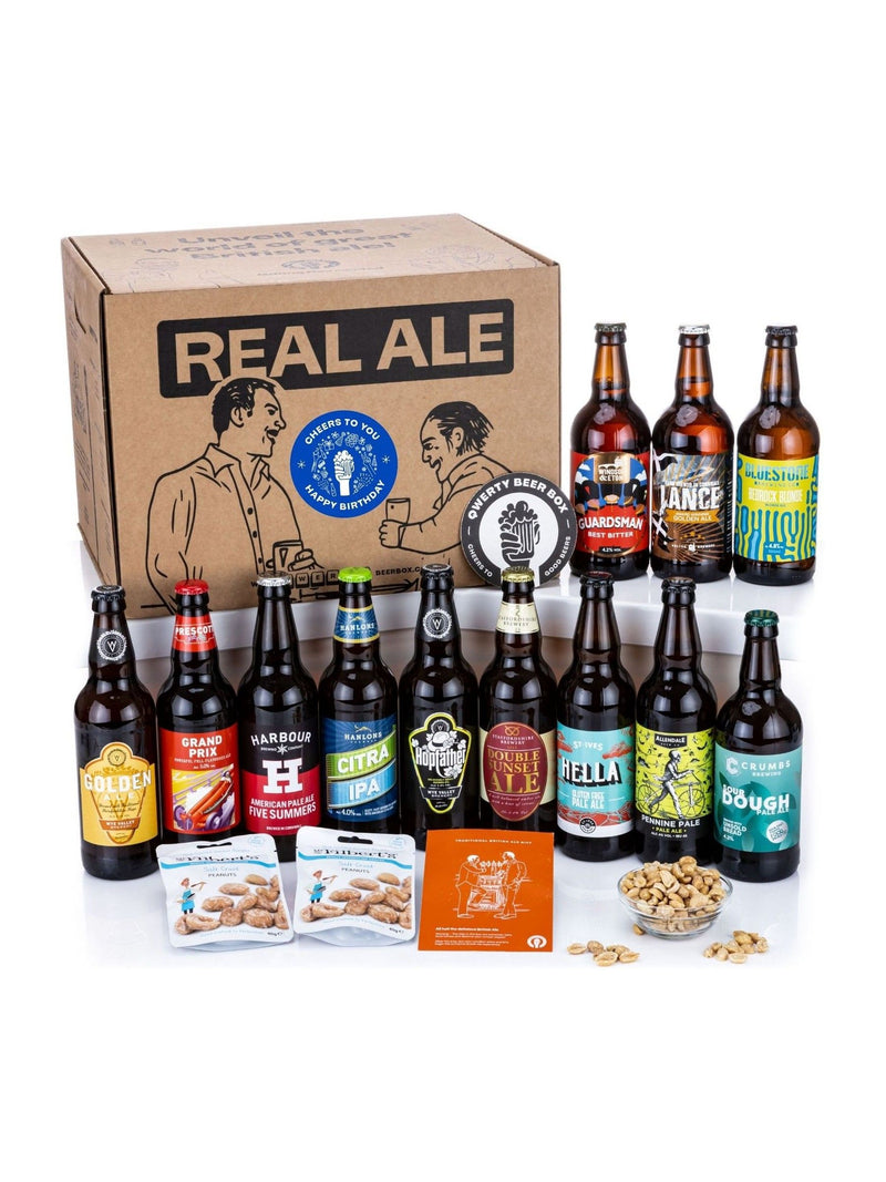Happy Birthday real ale gift box 12 x 500ml - British product