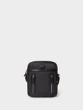 Osprey London Frontline black waxed canvas and leather messenger bag, imported from the UK