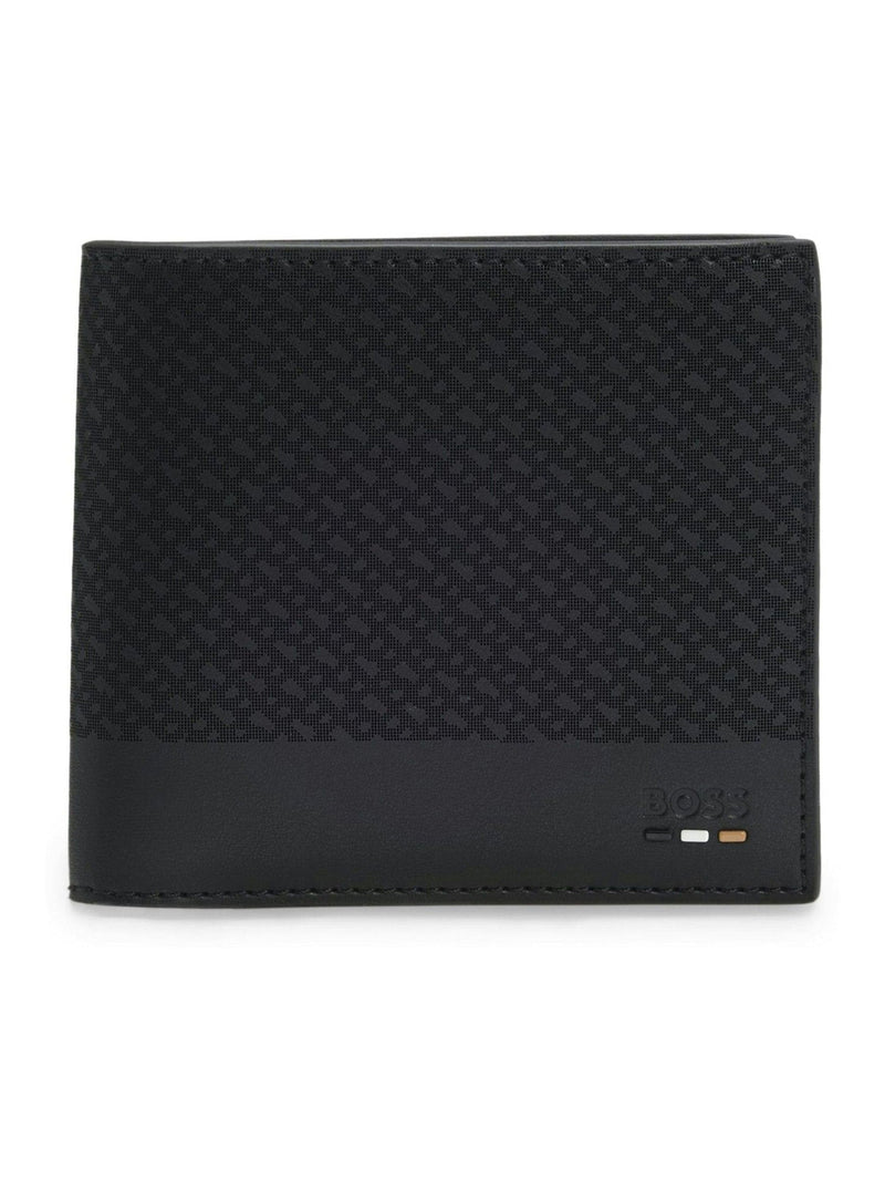 BOSS Black Ray Signature Logo Billfold Wallet, UK version