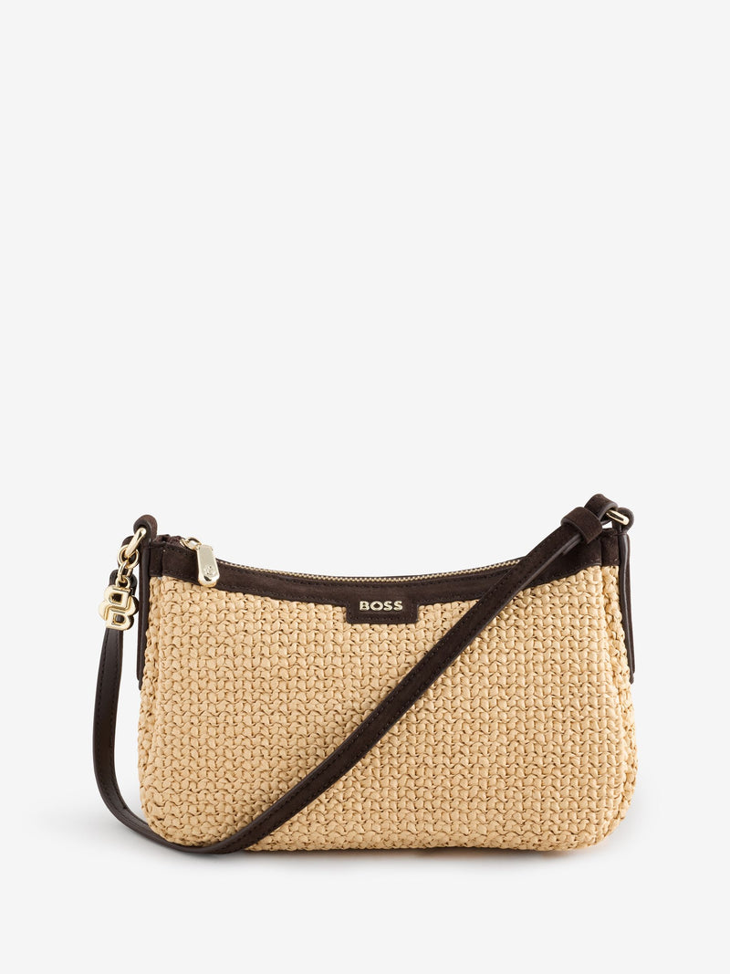 BOSS Natural Numah Raffia shoulder bag (British brand)