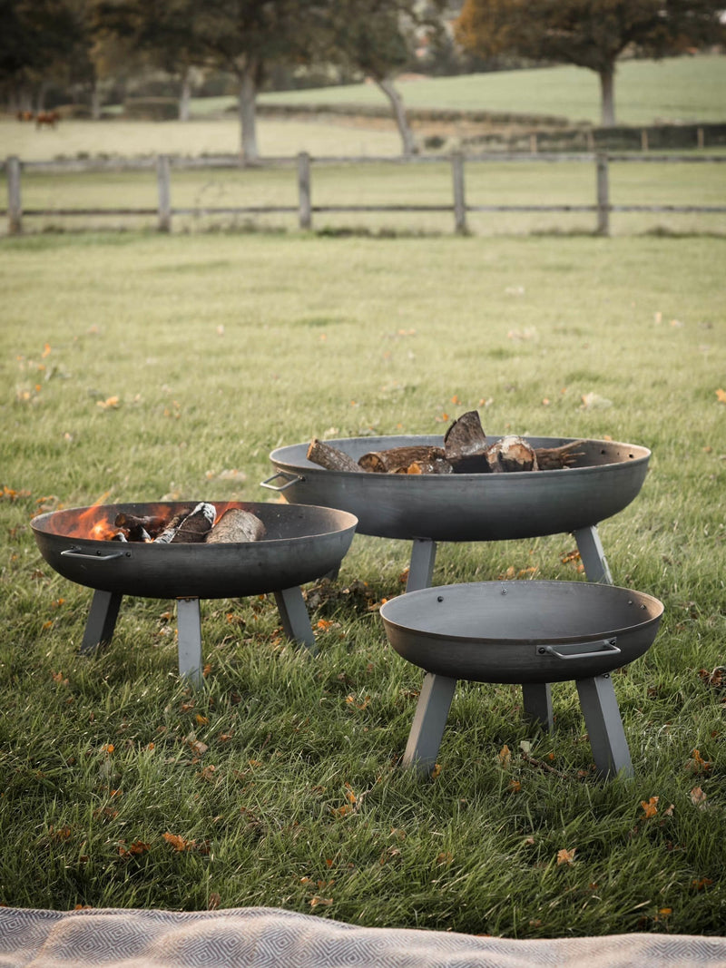 Garden Trading Grey Foscot Fire Pit 75cm, imported from the UK