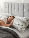 Downland bolster pillow snow leopard print, imported from the UK