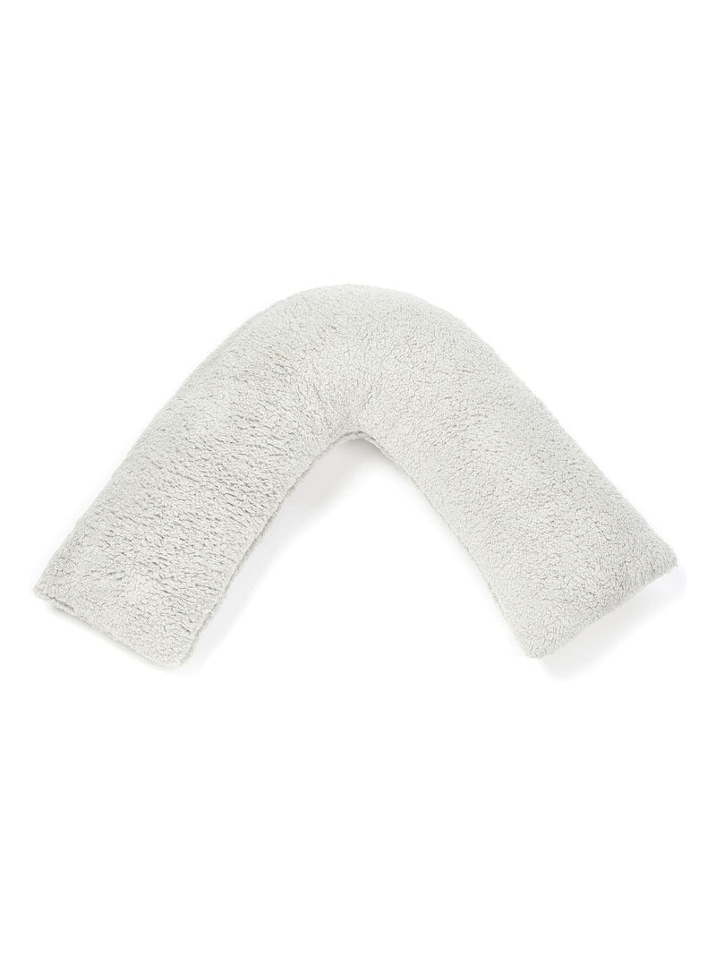Downland V-Shape Teddy Fleece Pillow cream 80x80x30cm, UK version