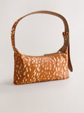 Genuine leather animal print mini shoulder bag - British product