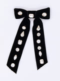Bibi Bijoux Black Glitzy Hair Bow, imported from the UK