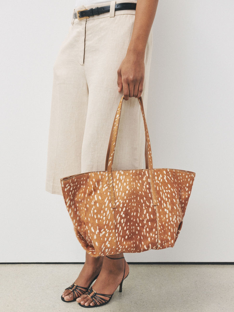 Animal N. leather deer print shoulder bag (British brand)