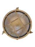 Garden Trading brass Devonport bulkhead outdoor wall light, imported from the UK